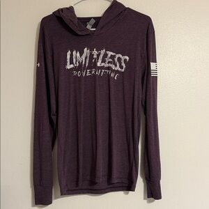 Next Level Apparel Purple Hoodie with Limitless Powerlifting Print